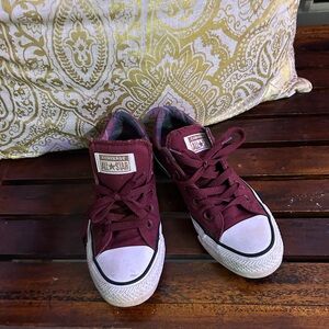 Converse Kids' Maroon High-Top Sneakers Converse Big Girls Size 5 Wine Red